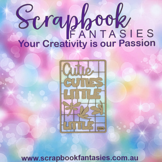 Chippie-Cuts Grey 1.2mm Chipboard 3.5"x5.5" - Little Cuties (7 pieces) C2054