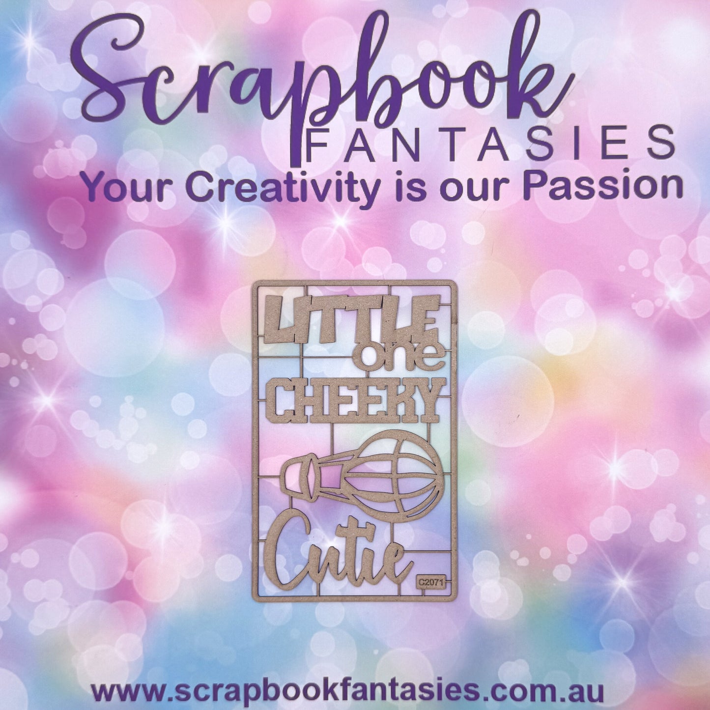 Chippie-Cuts Grey 1.2mm Chipboard 3.5"x5.5" - Little One (4 pieces) C2071