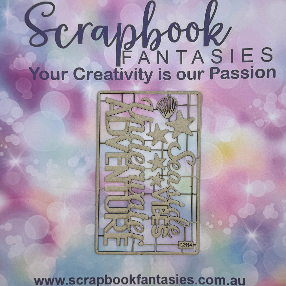 Chippie-Cuts Grey 1.2mm Chipboard 3.5"x5.5" - Seaside Vibes (7 pieces) C2114
