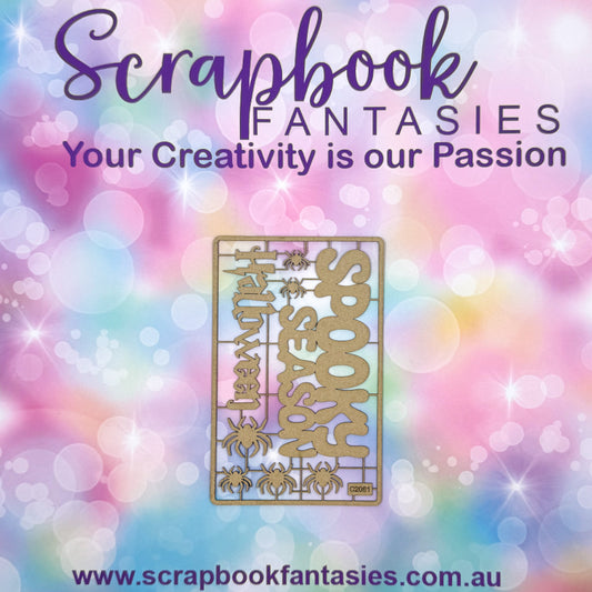 Chippie-Cuts Grey 1.2mm Chipboard 3.5"x5.5" - Spooky Season (8 pieces) C2061