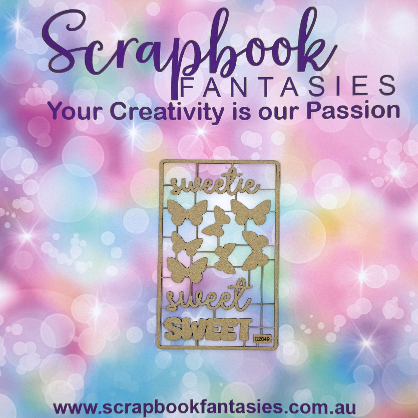 Chippie-Cuts Grey 1.2mm Chipboard 3.5"x5.5" - Sweetie (10 pieces) C2049