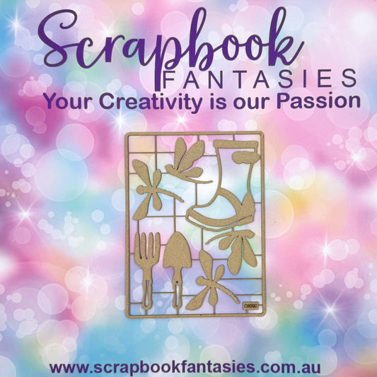 Chippie-Cuts Grey 1.2mm Chipboard 4.5"x6" - Gardening (7 pieces) C3092