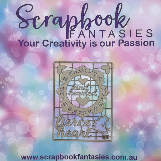 Chippie-Cuts Grey 1.2mm Chipboard 4.5"x6" - Kind Hearted (8 pieces) C3108