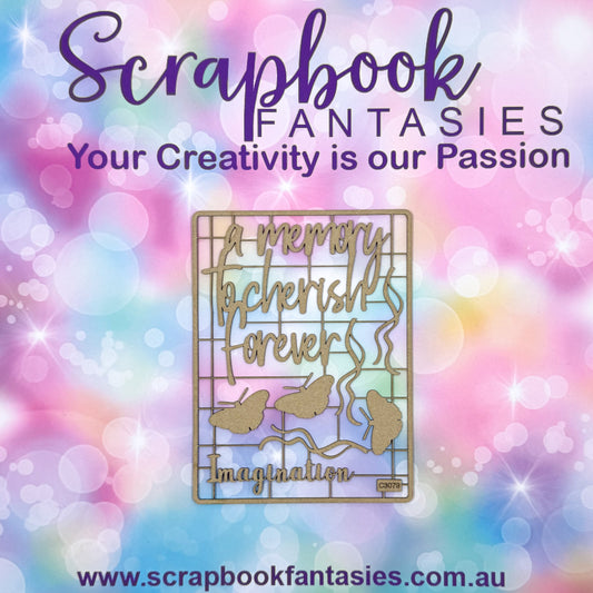 Chippie-Cuts Grey 1.2mm Chipboard 4.5"x6" - a memory to cherish forever (8 pieces) C3079