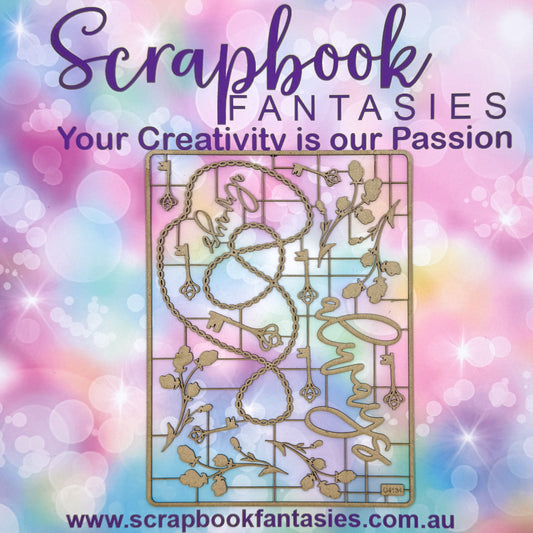 Chippie-Cuts Grey 1.2mm Chipboard 6"x8" - Always (16 pieces) C4134