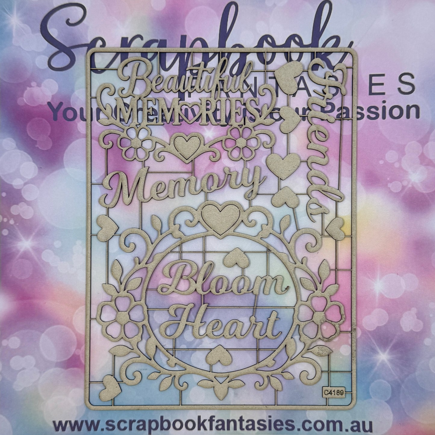 Chippie-Cuts Grey 1.2mm Chipboard 6"x8" - Beautiful Memories (15 pieces) C4189