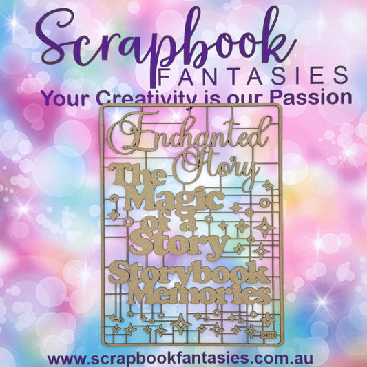 Chippie-Cuts Grey 1.2mm Chipboard 6"x8" - Enchanted Story (39 pieces) C4118