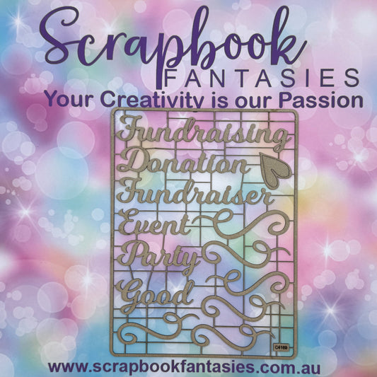 Chippie-Cuts Grey 1.2mm Chipboard 6"x8" - Fundraising (13 pieces) C4169