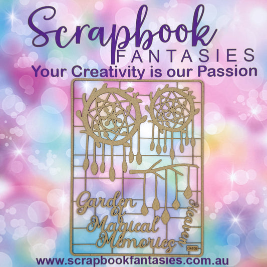 Chippie-Cuts Grey 1.2mm Chipboard 6"x8" - Garden of Magical Memories (5 pieces) C4109