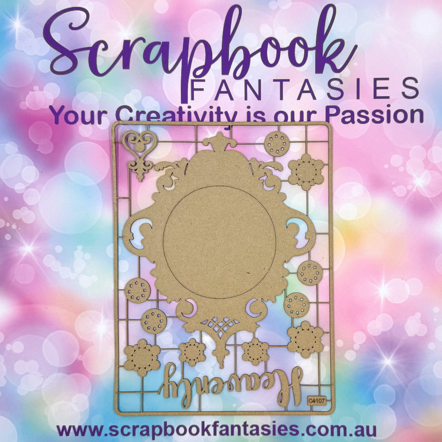 Chippie-Cuts Grey 1.2mm Chipboard 6"x8" - Heavenly (13 pieces) C4107