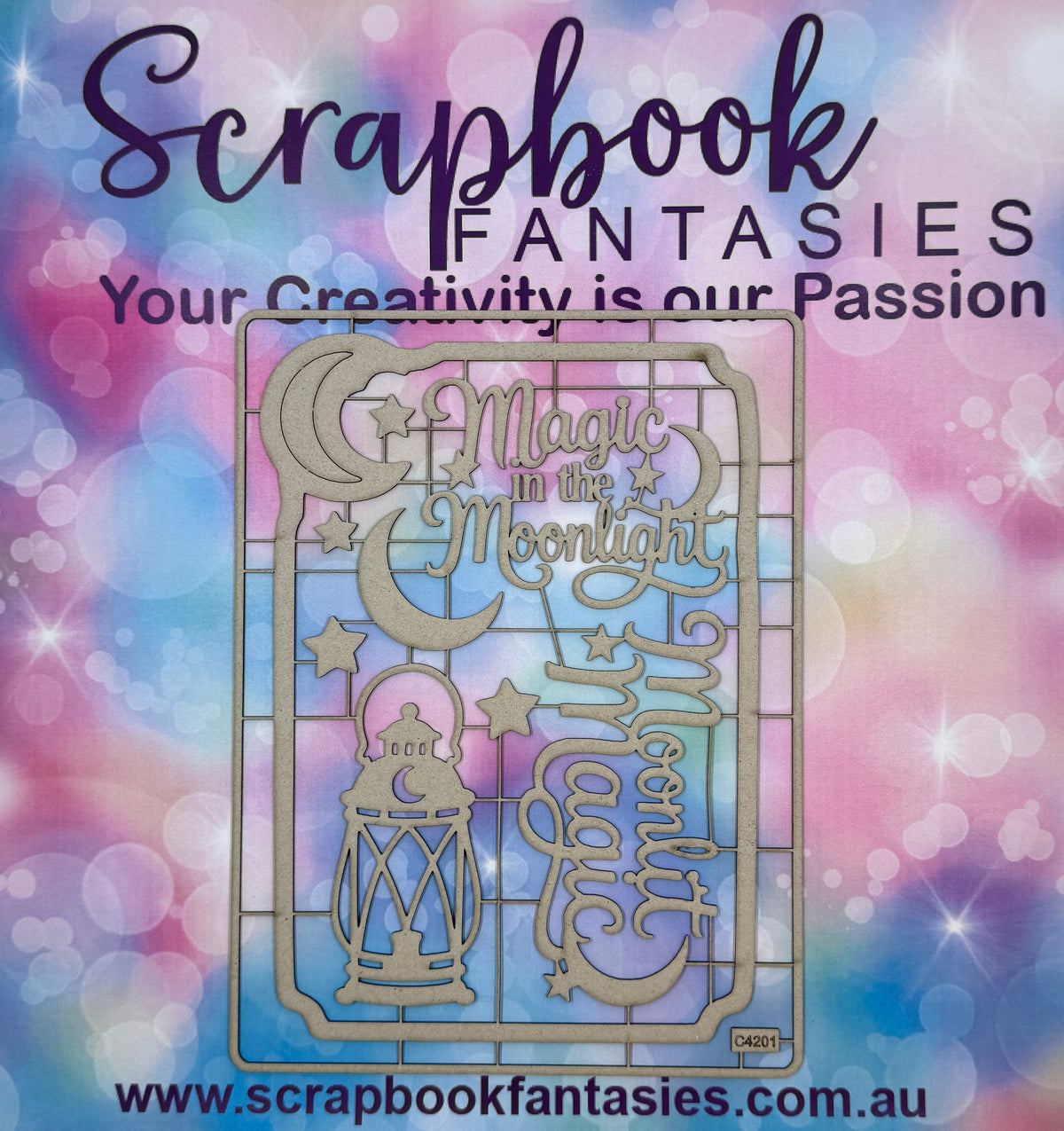 Chippie-Cuts Grey 1.2mm Chipboard 6"x8" - Magic in the Moonlight (10 pieces) C4201