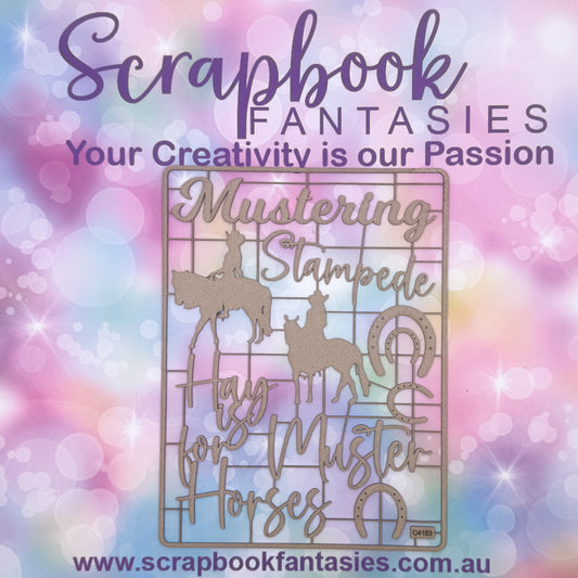 Chippie-Cuts Grey 1.2mm Chipboard 6"x8" - Mustering (10 pieces) C4163