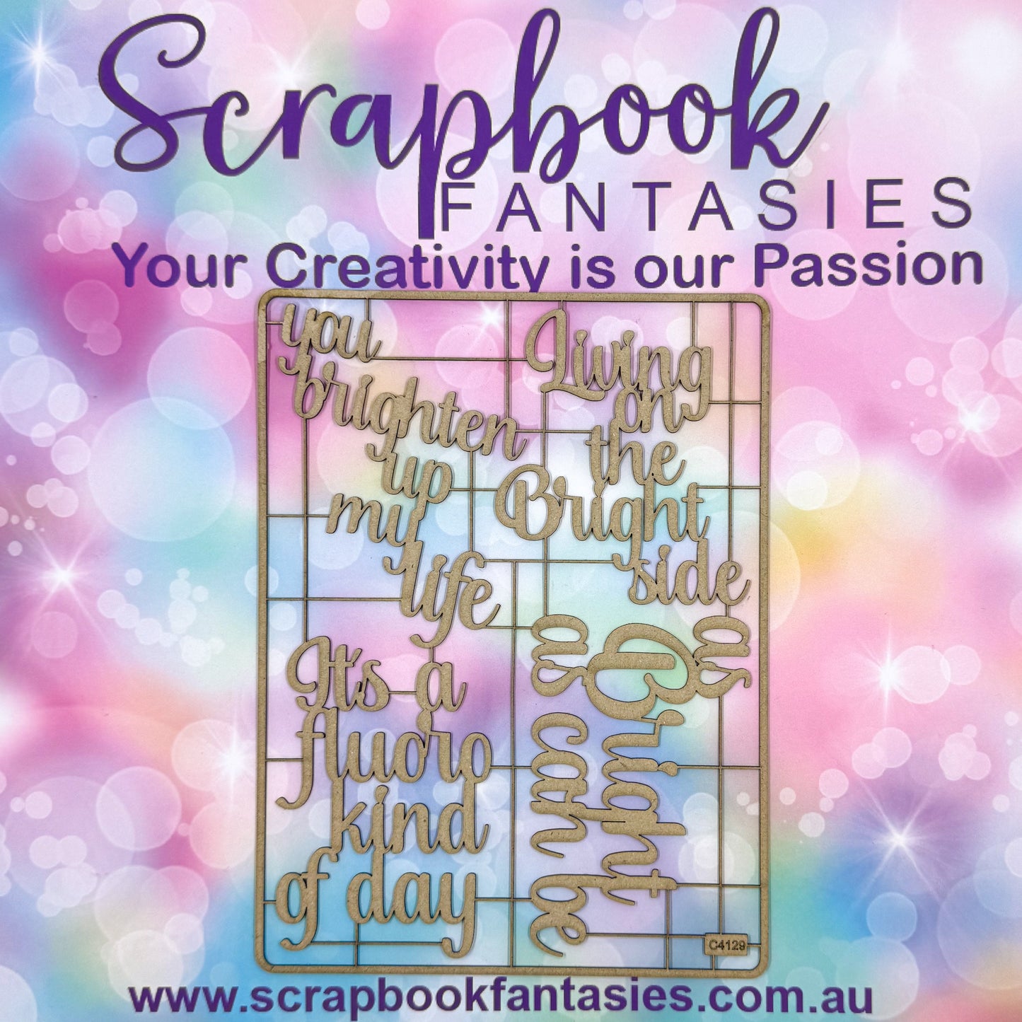 Chippie-Cuts Grey 1.2mm Chipboard 6"x8" - as Bright as can be (4 pieces) C4129