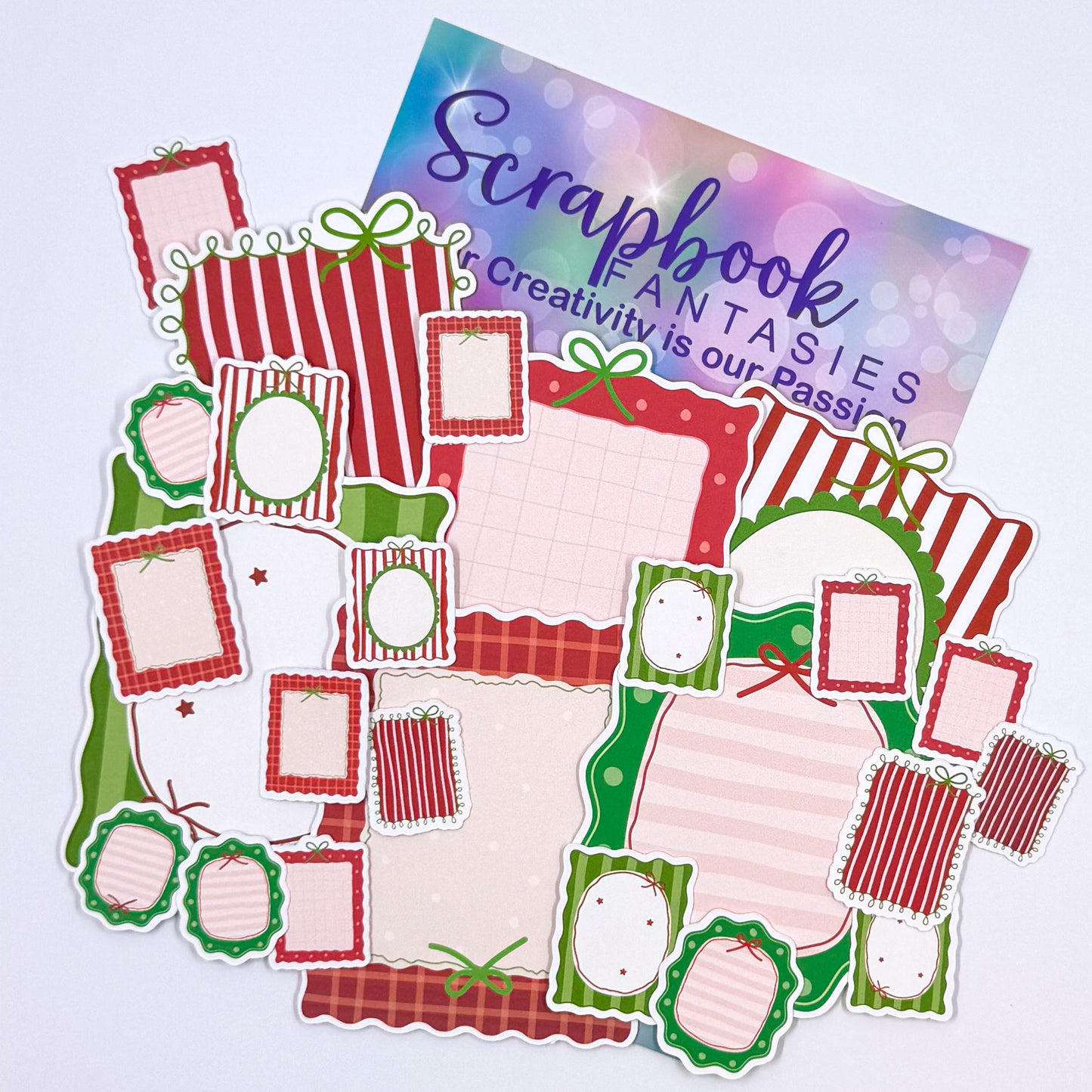 Traditional Christmas Colour-Cuts - Journal Blocks (25 pieces) 20698