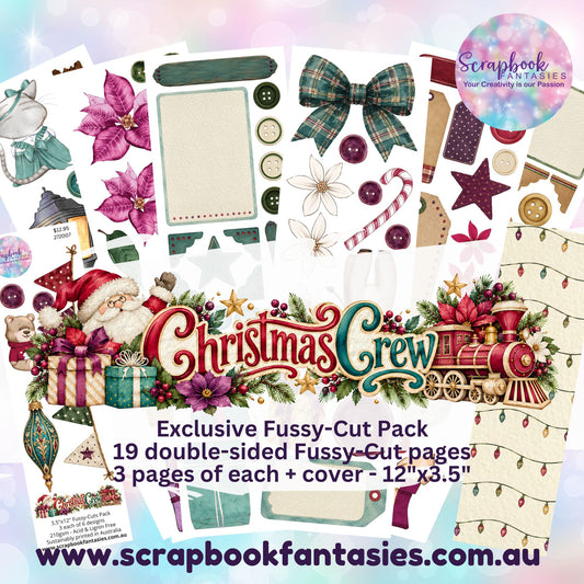 Christmas Crew 12x3.5" Double-Sided Fussy-Cuts Pack - 19 pieces