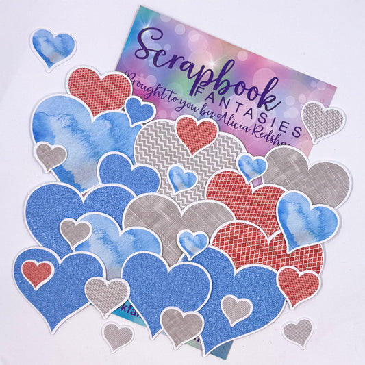 Christmasland Colour-Cuts - Hearts 2 (30 pieces) 20706