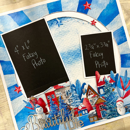 Christmasland Saturday Night Scrap-Along Scrapbook Layout Kit by Alicia Redshaw - 22 November 2025