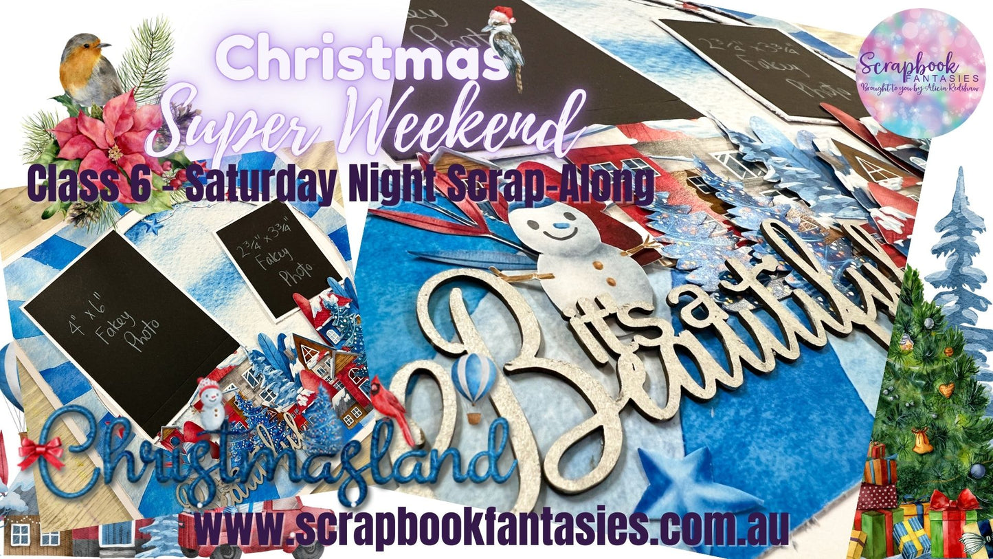 Christmasland Saturday Night Scrap-Along Scrapbook Layout Kit by Alicia Redshaw - 22 November 2025