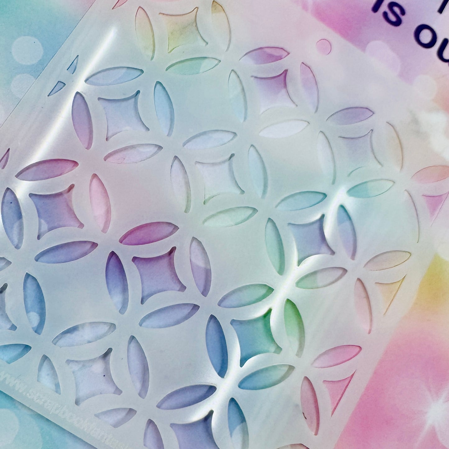 Scrapbook Fantasies Stencil Template Mask - 5.5”x5.5” - Petal Circles 768120
