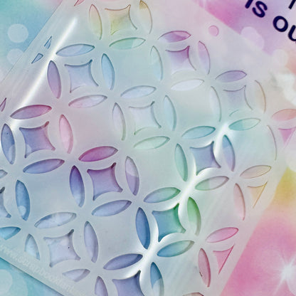 Scrapbook Fantasies Stencil Template Mask - 5.5”x5.5” - Petal Circles 768120