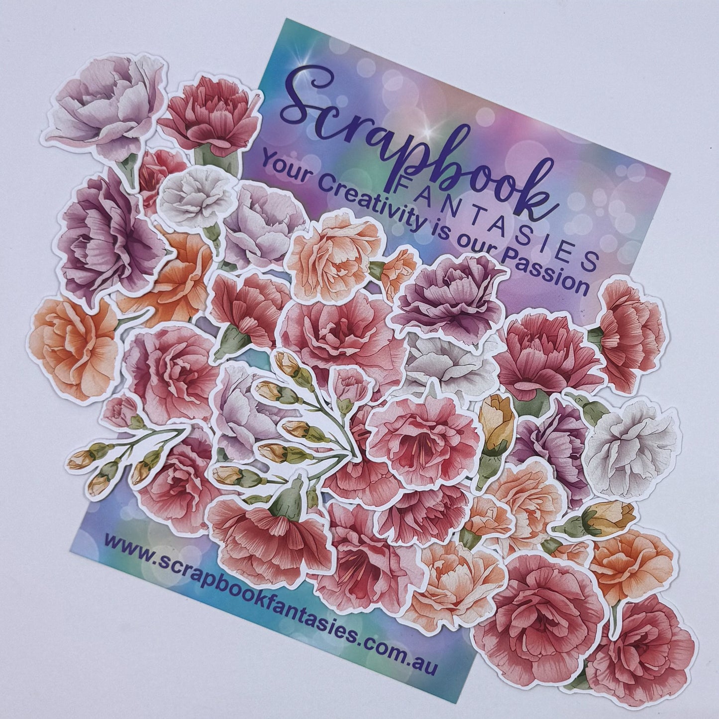 Colour-Cuts - Carnations (over 35 pieces) 20830