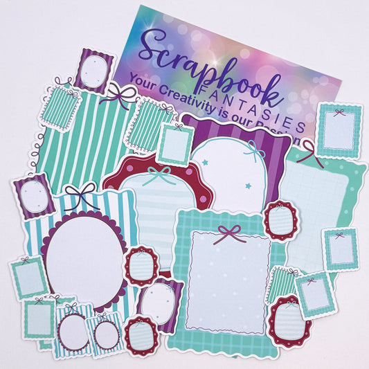 Colour-Cuts - Journal Blocks - Aqua & Purple (25 pieces) 20699