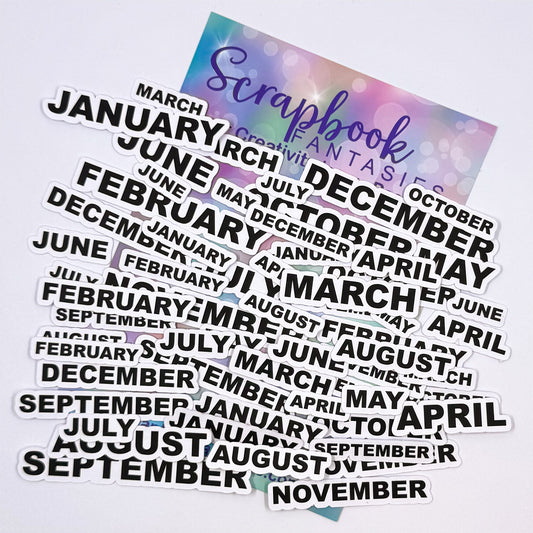 Colour-Cuts - Months - Black - 3 sizes (36 pieces) 20687
