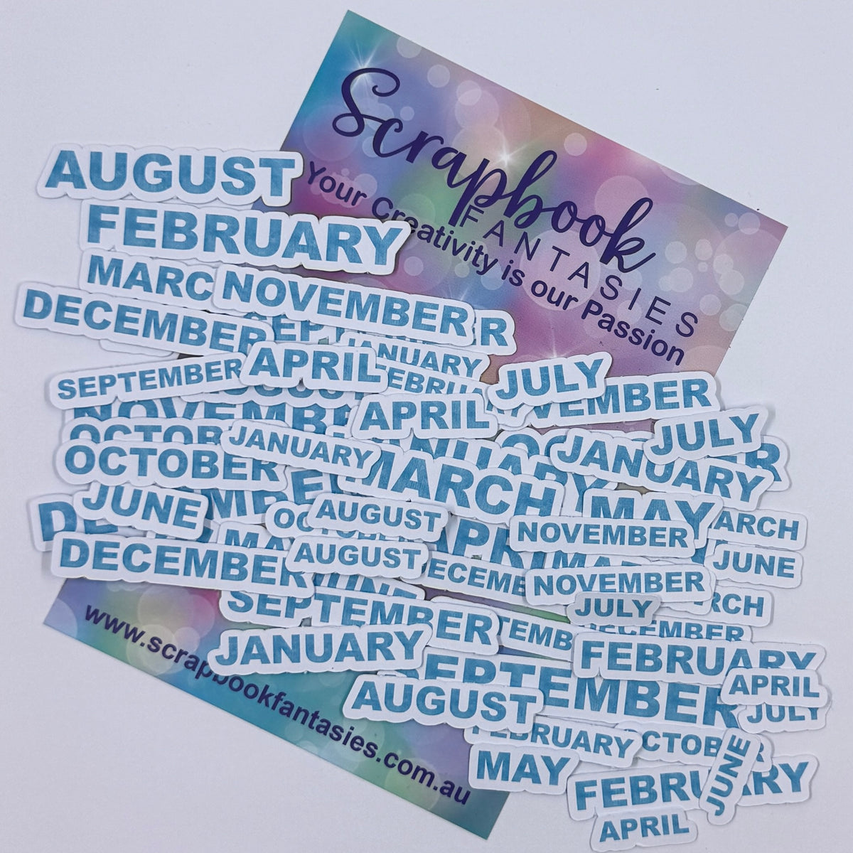Colour-Cuts - Months - Generations Blue - 3 sizes (36 pieces) 20946