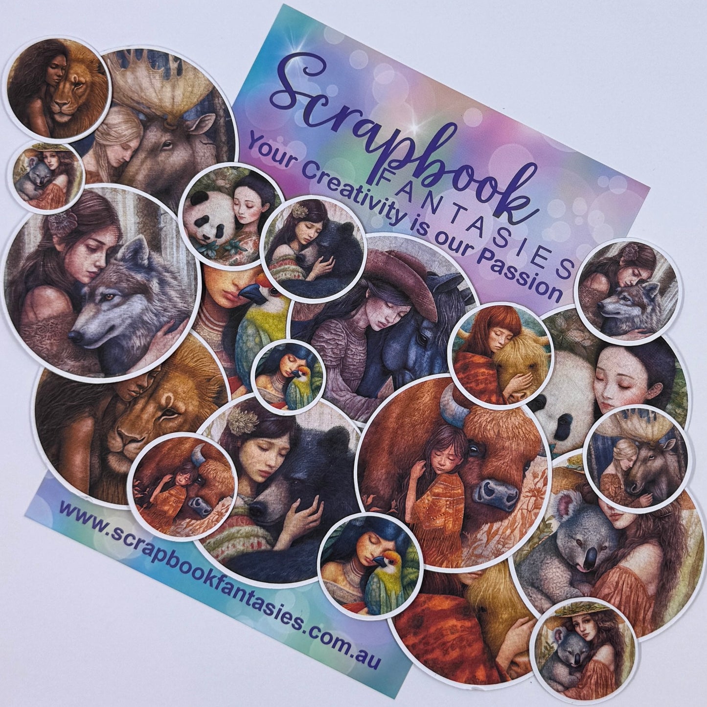Colour-Cuts - Spirit Girls in Circle Scenes (over 20 pieces) 20888