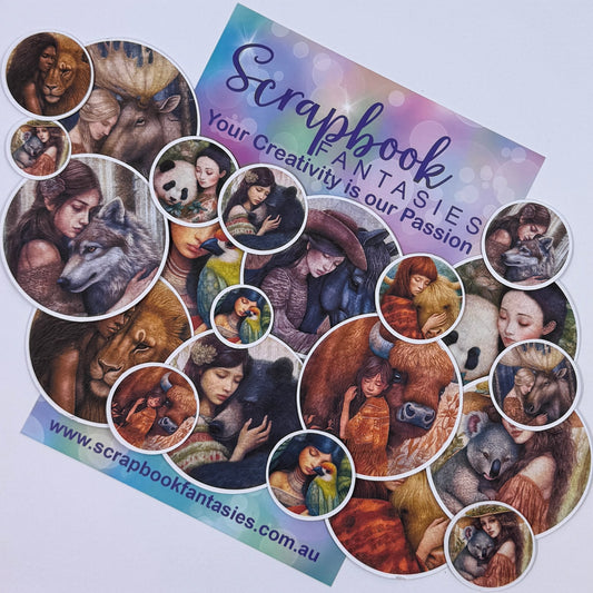 Colour-Cuts - Spirit Girls in Circle Scenes (over 20 pieces) 20888