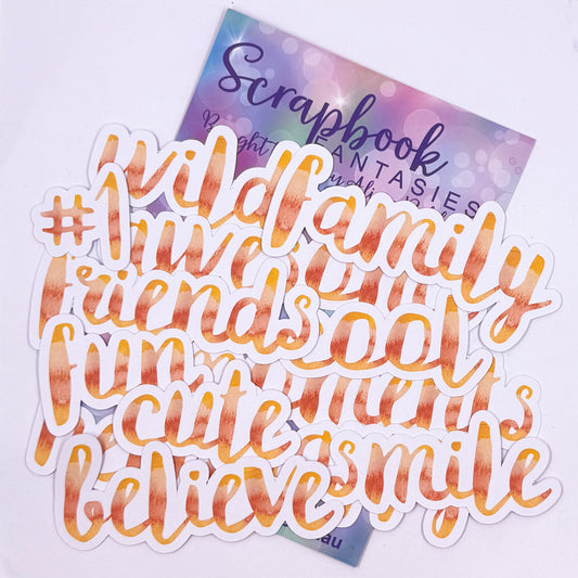 Colour-Cuts Words 1 - Tropical Ombre (13 pieces) 20772