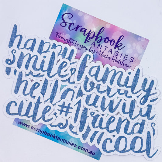 Colour-Cuts Words 1 - Western Girl Denim (13 pieces) 20716