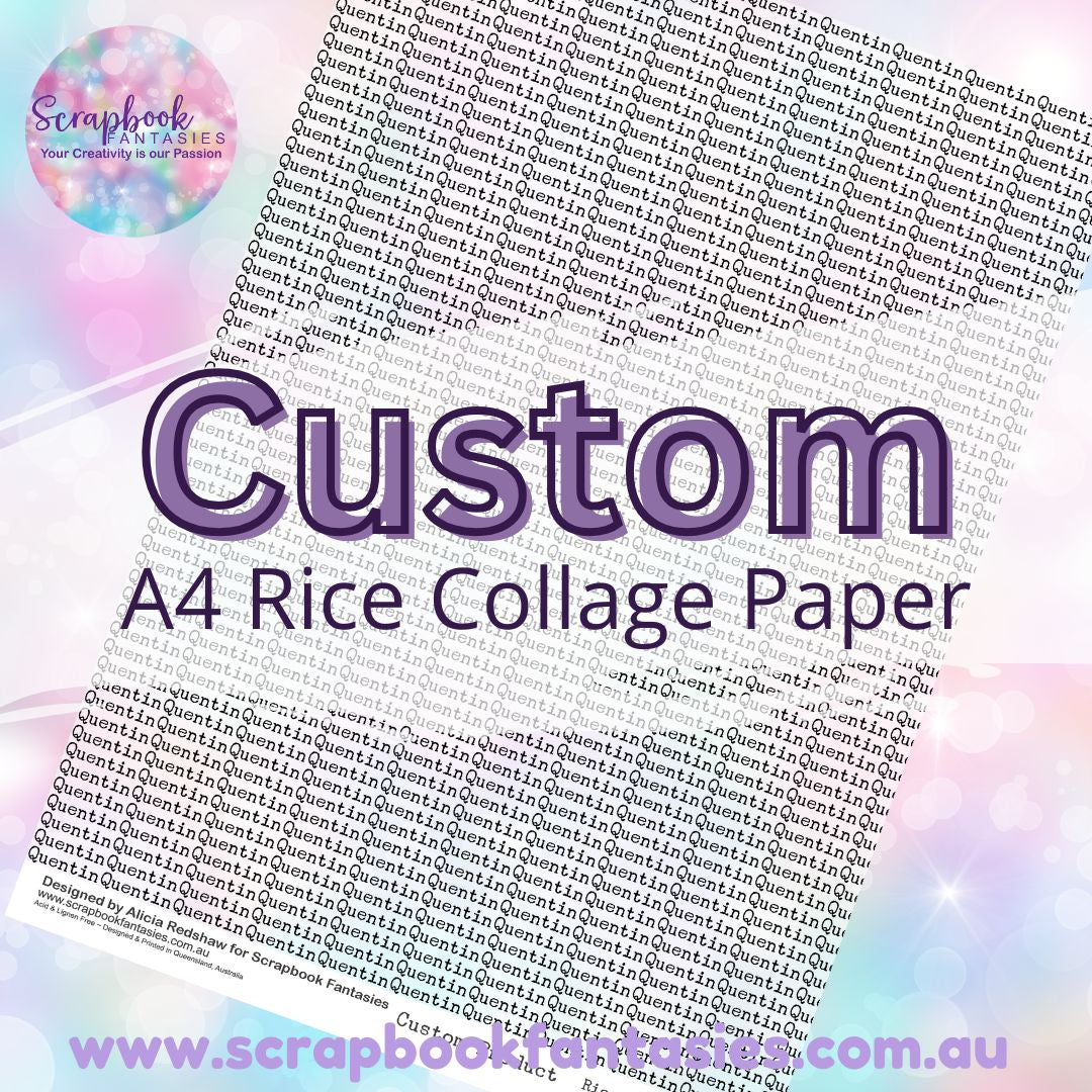 Custom A4 Collage Paper - Name/Word - single sheet