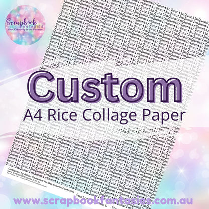 Custom A4 Collage Paper - Name/Word - single sheet