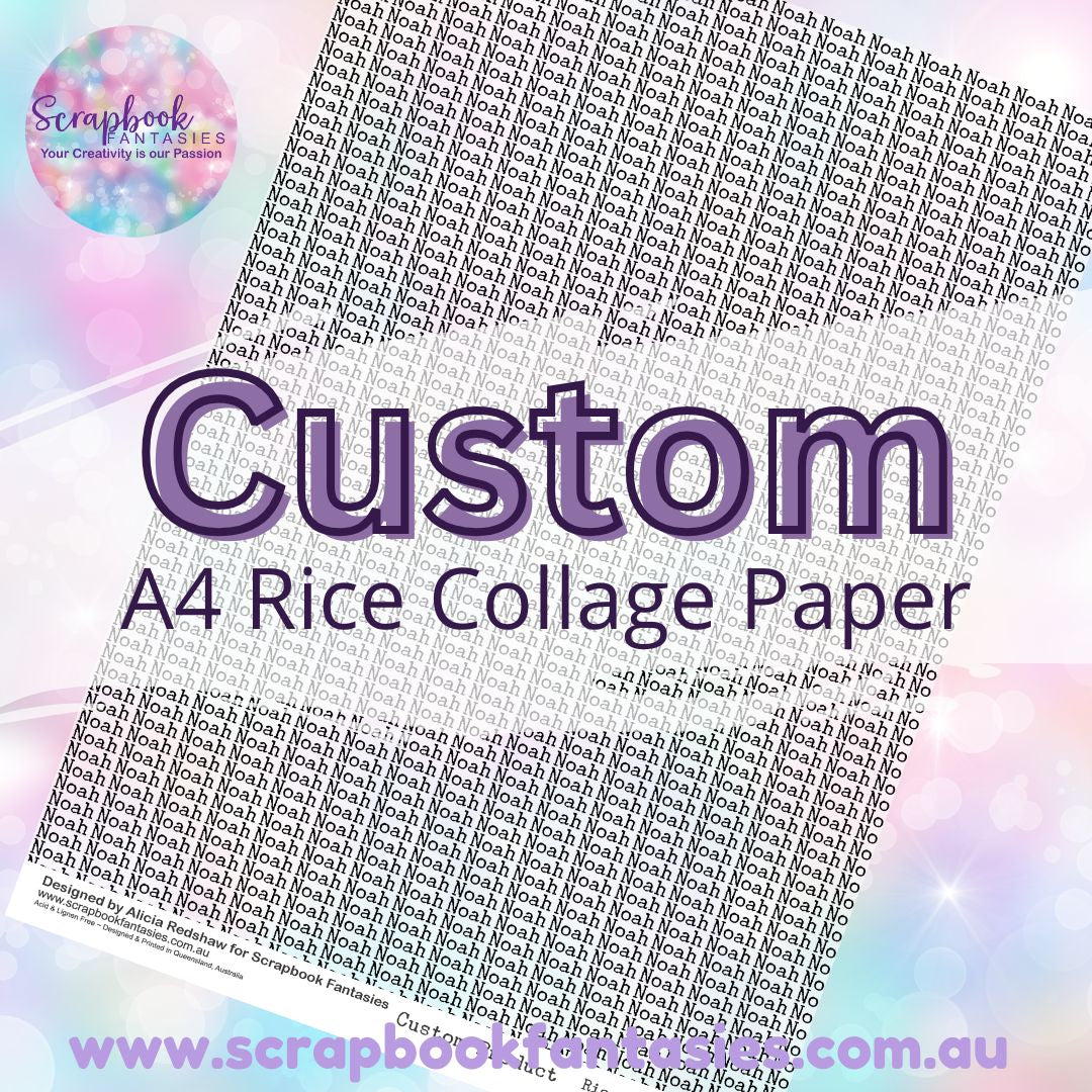 Custom A4 Collage Paper - Name/Word - single sheet