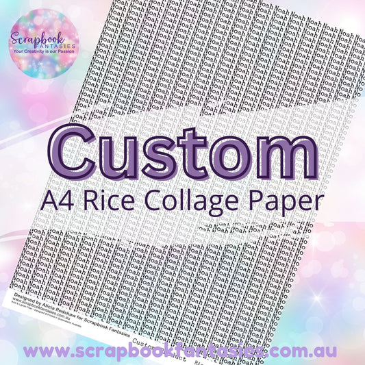 Custom A4 Collage Paper - Name/Word - single sheet