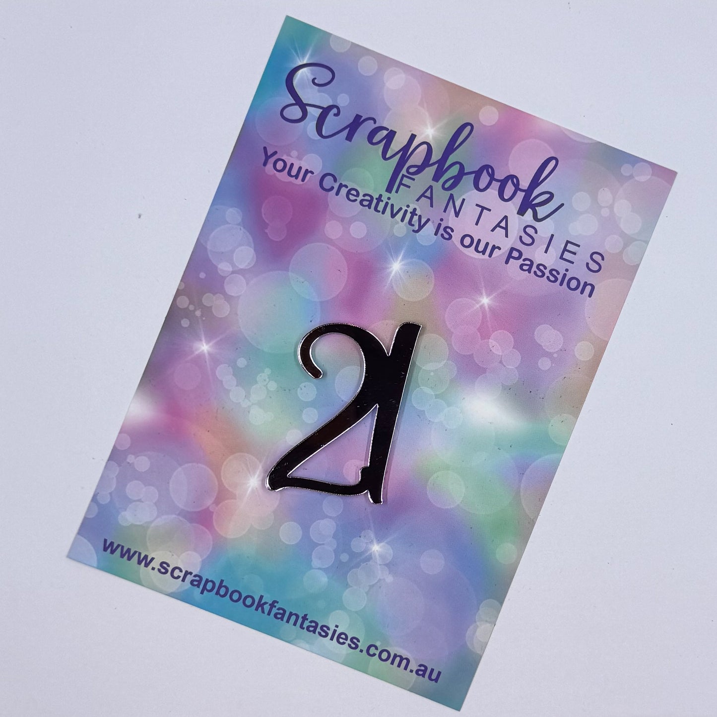 Custom Mirror Number for Cards, Pages, and Cakes - 2" high