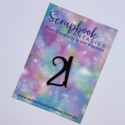 Custom Mirror Number for Cards, Pages, and Cakes - 2" high