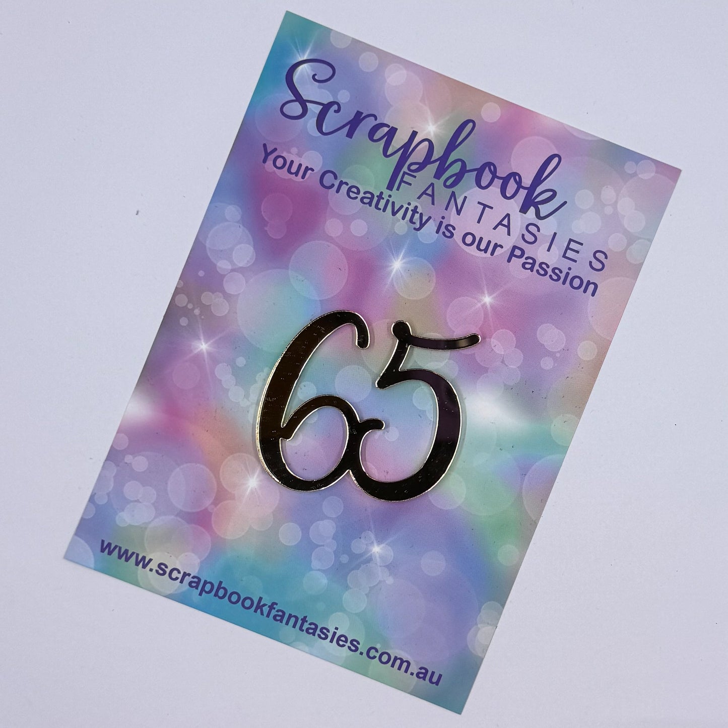 Custom Mirror Number for Cards, Pages, and Cakes - 2" high