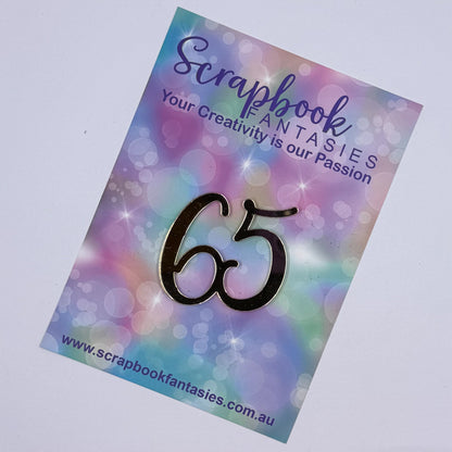 Custom Mirror Number for Cards, Pages, and Cakes - 2" high