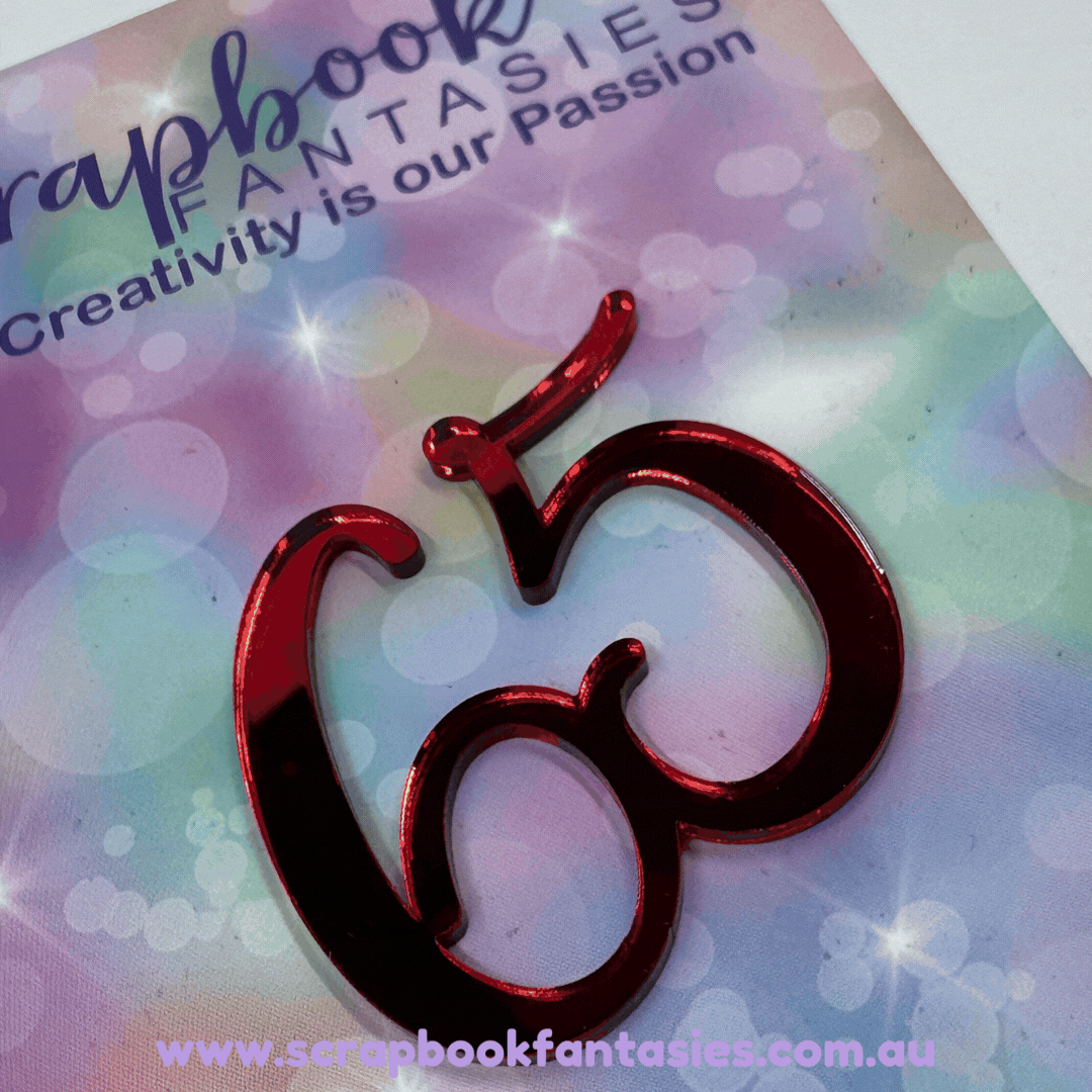 Custom Mirror Number for Cards, Pages, and Cakes - 2" high