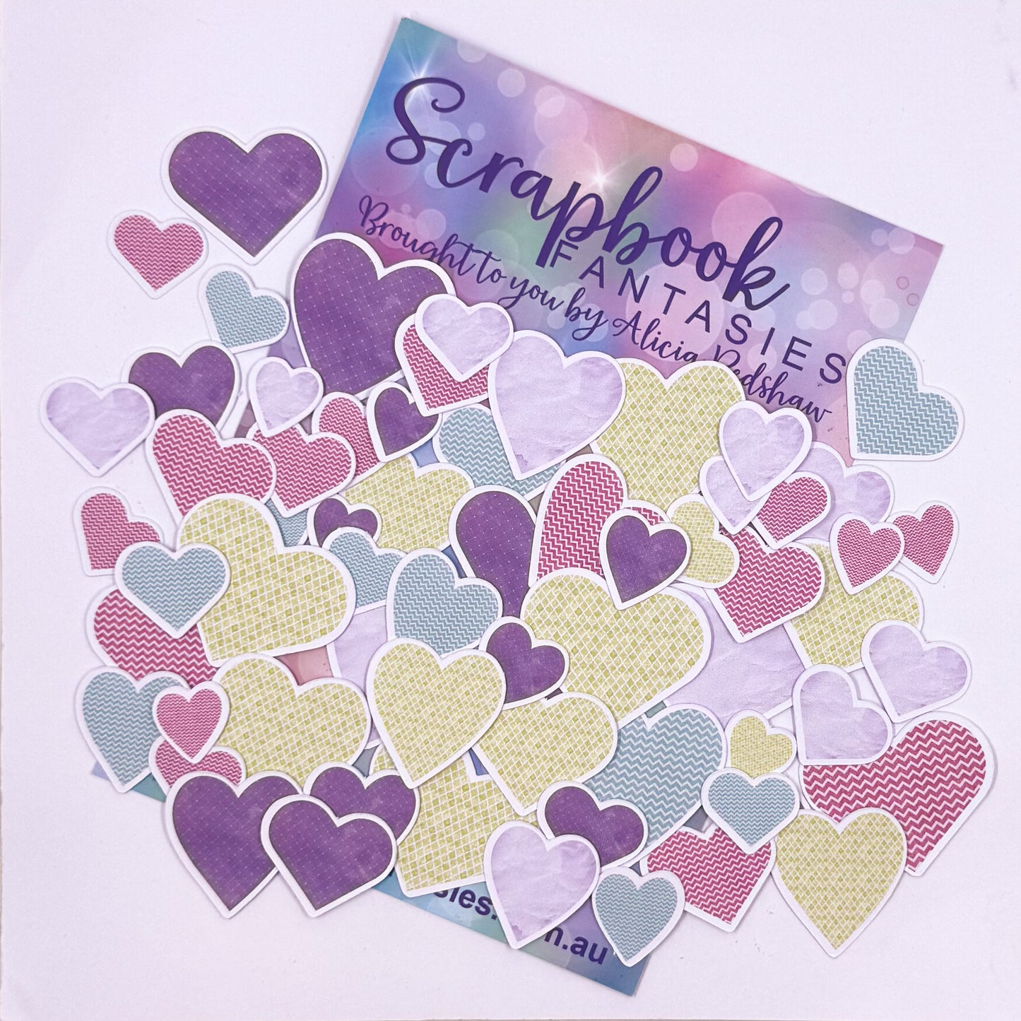 Cutie Bugs Colour-Cuts - Lots of Hearts (over 60 pieces)