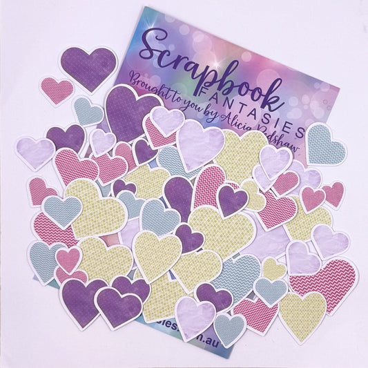 Cutie Bugs Colour-Cuts - Lots of Hearts (over 60 pieces)