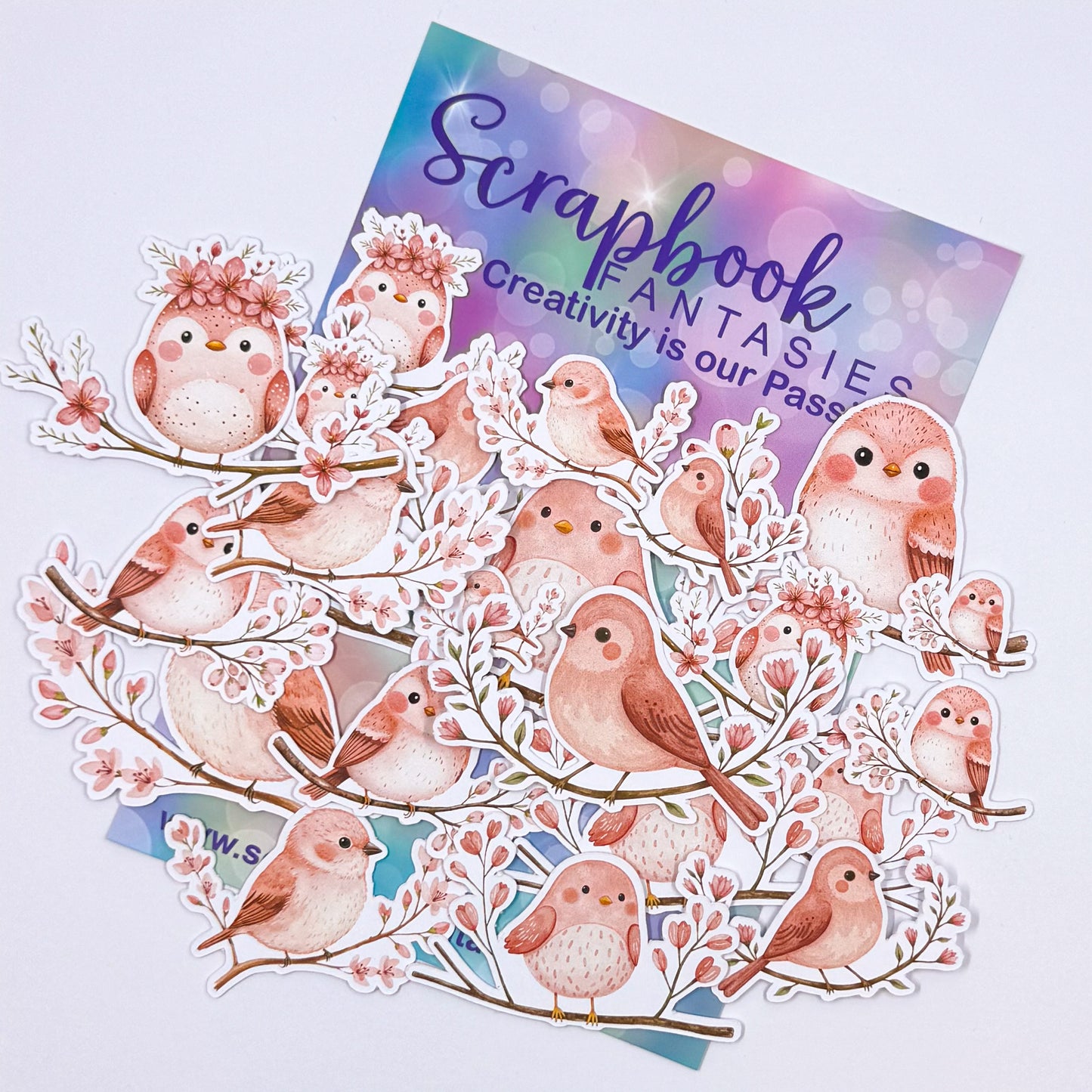 Fairy Forest Colour-Cuts - Pink Birds (22 pieces) 20686