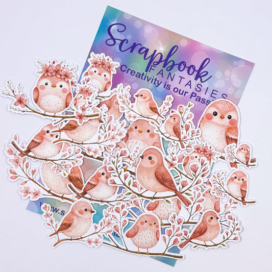 Fairy Forest Colour-Cuts - Pink Birds (22 pieces) 20686