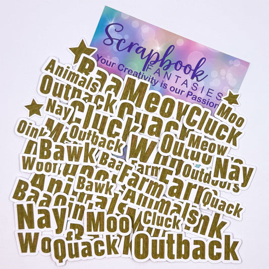 Farm Words Colour-Cuts - Green Wood (42 pieces) 20690