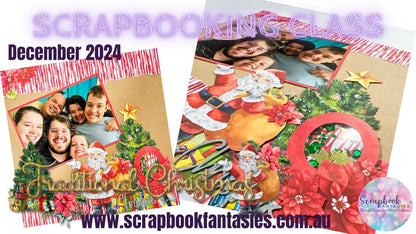 Traditional Christmas Shaker Layout Friday Night Scrap-Along Kit Alicia Redshaw - Friday 20 December 2024