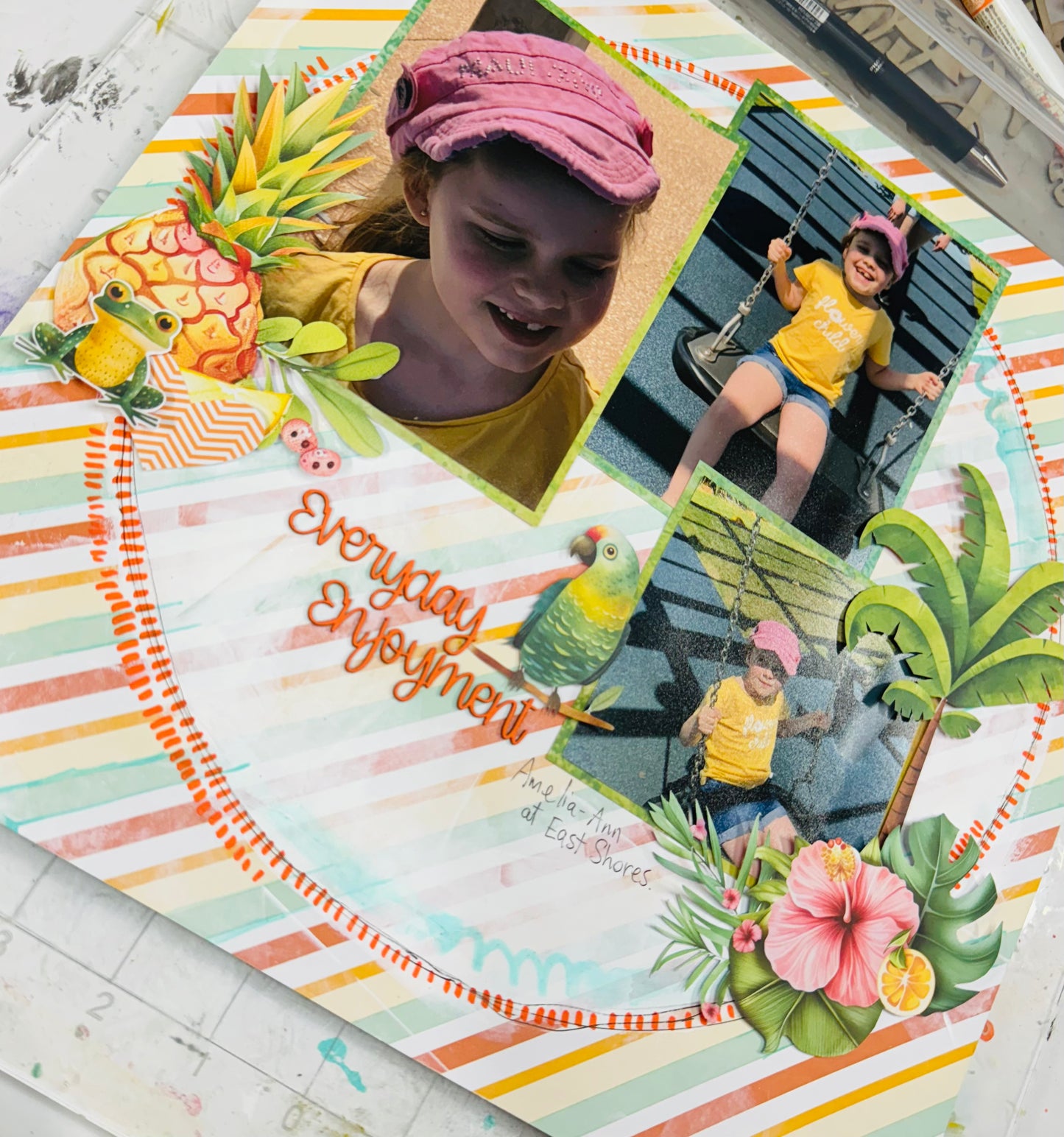 Tropical Stripes Sunny Days Saturday Night Scrap-Along Kit - 19 October 2024