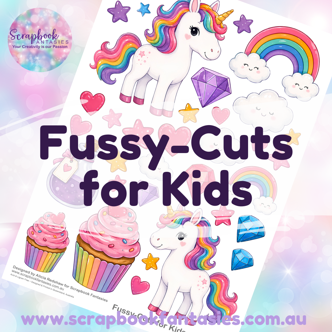 Fussy-Cuts for Kids A4 in Colour - Unicorn Dreams 267001