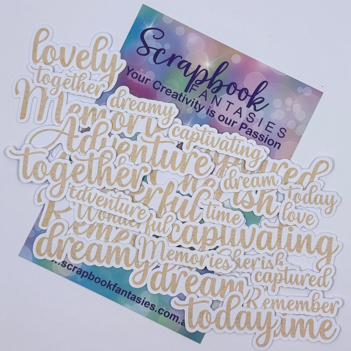 Generations Colour-Cuts - Remember Words - Beige (over 25 pieces) 20966
